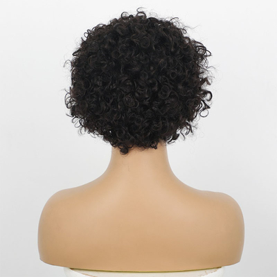 100% Mensenhaar Pixie Cut Krullende pruik Licht en perfect voor elke gelegenheid