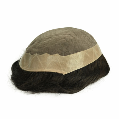 Mono Top Mensen Toupee 100% Mensenhaar Remy Grade Natuurlijke Haarlijn Indiase Remy Haar