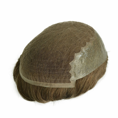Natural Lace PU Mensen Toupee voor 100% Mensen Haar Man Weave Wigs Haarstukken Unit Patch System
