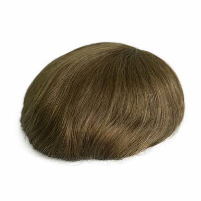 Natural Lace PU Mensen Toupee voor 100% Mensen Haar Man Weave Wigs Haarstukken Unit Patch System
