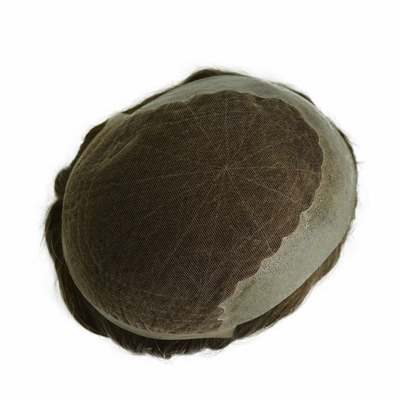 Natural Lace PU Mensen Toupee voor 100% Mensen Haar Man Weave Wigs Haarstukken Unit Patch System
