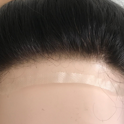 Natural Lace PU Mensen Toupee voor 100% Mensen Haar Man Weave Wigs Haarstukken Unit Patch System