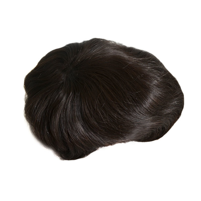Natural Lace PU Mensen Toupee voor 100% Mensen Haar Man Weave Wigs Haarstukken Unit Patch System