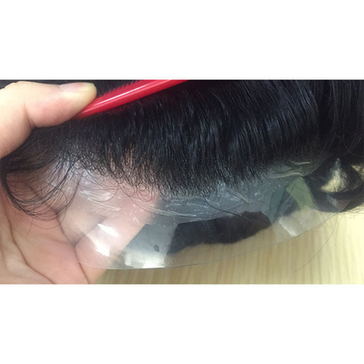 Mensenhaarstukken Indian Remy Mensenhaar Toupee met 100% maagdelijk huidvlies
