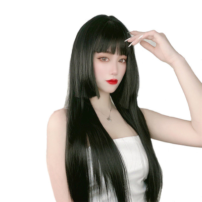 Korte Bouncy Curly Bang Hair Wig Wit en Zwart Cruella Cosplay Hittebestendige vezels