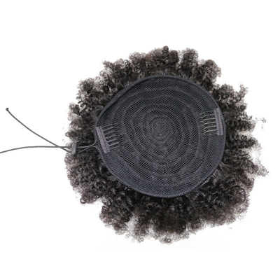 Kinky Curly Braziliaanse Ponytail haarverlengingen met elastische touwtjes
