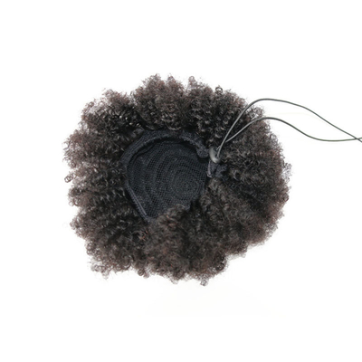 Kinky Curly Braziliaanse Ponytail haarverlengingen met elastische touwtjes