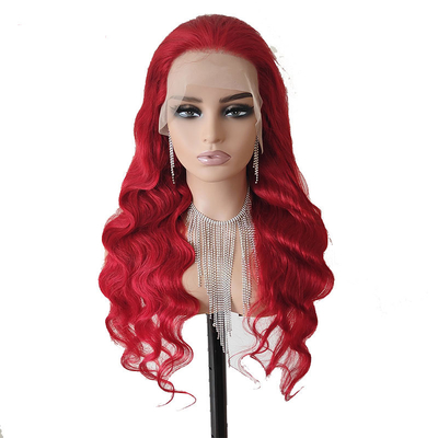 Body Wave Cherry Rood Afro Mensenhaar Peruken voor zwarte vrouwen in kleine/grote/gemiddelde grootte