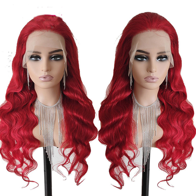 Body Wave Cherry Rood Afro Mensenhaar Peruken voor zwarte vrouwen in kleine/grote/gemiddelde grootte