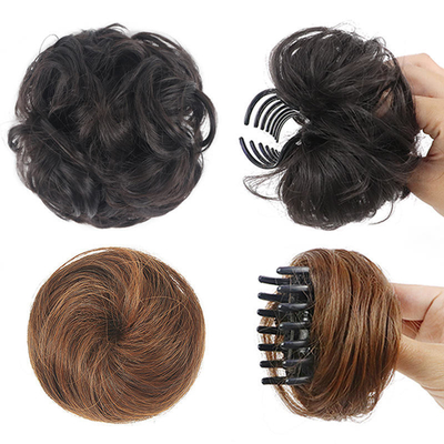 Aanvaardbaar OEM/ODM Synthetische haar Donut Messy Bun Voor haarstuk extensies Chignon