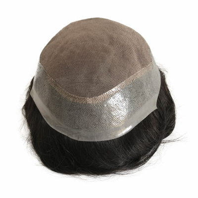 6 inch Hollywood Fijne Duurzame Mono Base Mans Toupee Met Transparante PU Overal