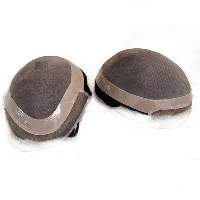Toepie dichtheid 100% 100% menselijk haar vervangen met NPU en kant rond