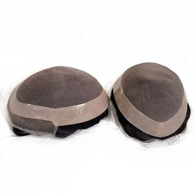 Toepie dichtheid 100% 100% menselijk haar vervangen met NPU en kant rond