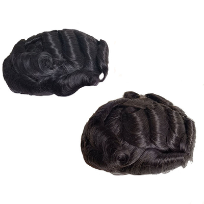 Toepie dichtheid 100% 100% menselijk haar vervangen met NPU en kant rond