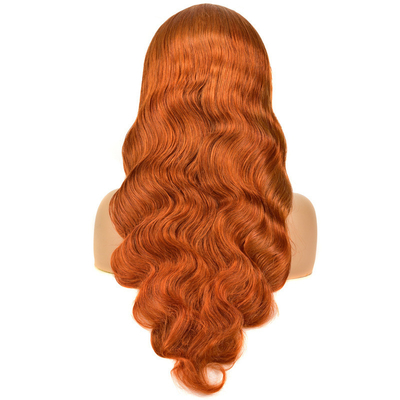 Remy Hair Top Grade Braziliaanse 13*4 Highlight Peruk met Ginger Color HD kant Frontaal