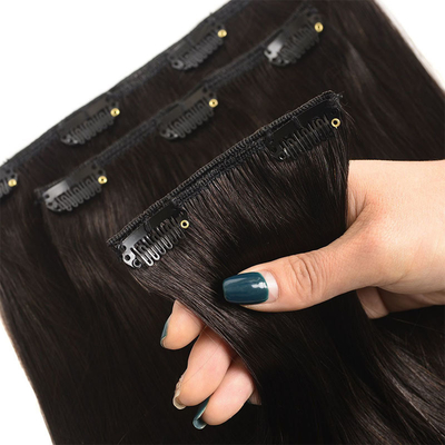 100% Human Hair Extensions Full Cuticle Double Drawn Real Raw Virgin Natural Remy Onzichtbare Naadloze Clip