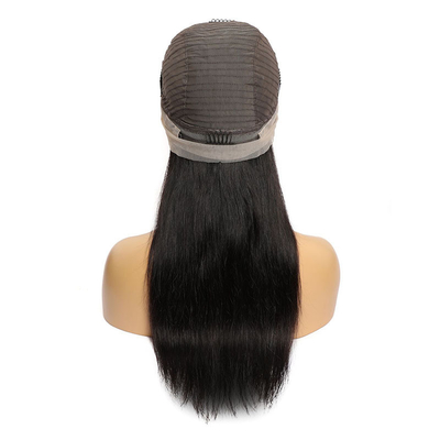 Lichte bruin 150% 180% botdichtheid rechte Braziliaanse 360 kant Frontale Remy HD kant pruik met babyhaar