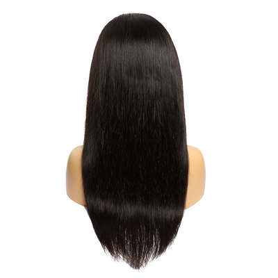 Lichte bruin 150% 180% botdichtheid rechte Braziliaanse 360 kant Frontale Remy HD kant pruik met babyhaar