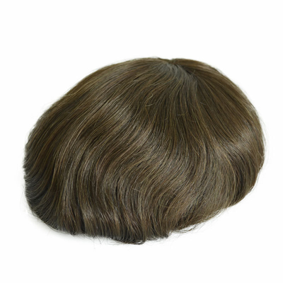6 inch kant basis menselijk haarvervangend hoge dichtheid Front Mesh Hair System voor mannen
