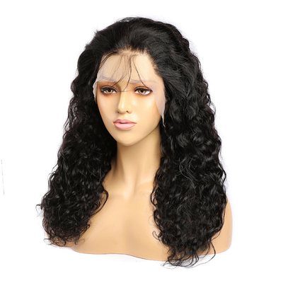 14-28 Inch Remy Hair Water Wave Frontale menselijk haar pruiken met voorgepoetste gebleekte knopen