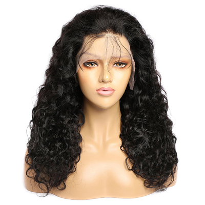 14-28 Inch Remy Hair Water Wave Frontale menselijk haar pruiken met voorgepoetste gebleekte knopen