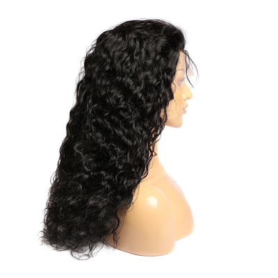 14-28 Inch Remy Hair Water Wave Frontale menselijk haar pruiken met voorgepoetste gebleekte knopen