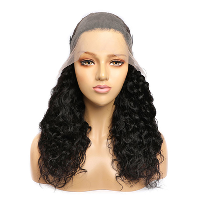 14-28 Inch Remy Hair Water Wave Frontale menselijk haar pruiken met voorgepoetste gebleekte knopen