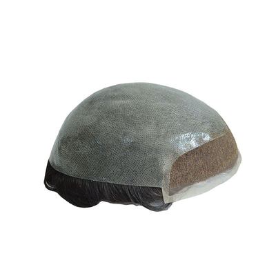 Kleine/Grote/Gemiddelde grootte Mans Toupee met MONO Mesh en Zwitserse kant gemaakt van maagdelijk haar