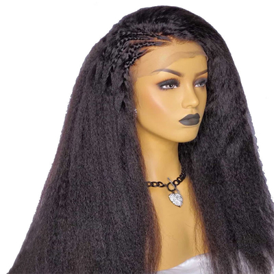 Lichte bruine kant Kleur 13*4 HD Afro Kinky Recht menselijk haar kant Frontale pruiken Verkopers