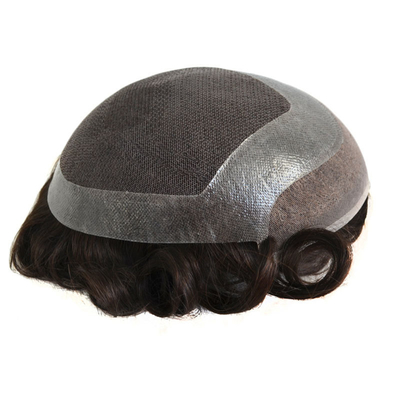 HD-stijl en zachte kant man haar pruik 6 inch lengte Afro krullend geweven toupee voor zwarte mannen
