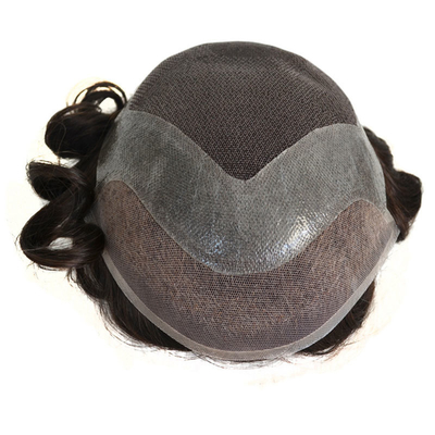 HD-stijl en zachte kant man haar pruik 6 inch lengte Afro krullend geweven toupee voor zwarte mannen