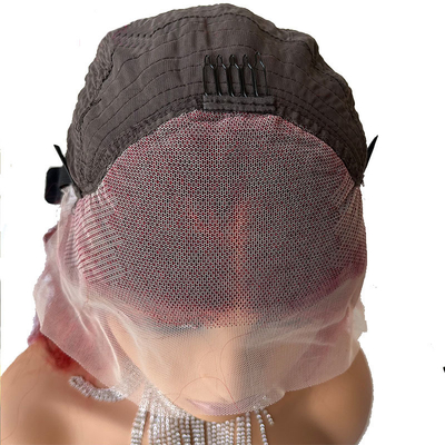 Gemiddelde Grootte 100% Mensenhaar Rood Bruin Hoogtepunt Lichaam Golf HD kant Peruk Raw Hair Verkoper