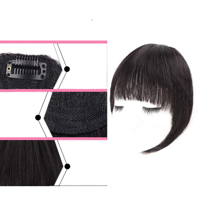 Toupee Design Links Remy Braziliaanse Mensenhaar Bangs Clip In Hair Extension voor zwarte vrouwen