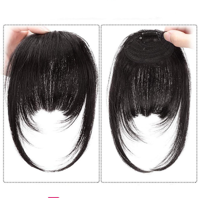 Toupee Design Links Remy Braziliaanse Mensenhaar Bangs Clip In Hair Extension voor zwarte vrouwen