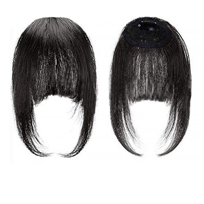 Toupee Design Links Remy Braziliaanse Mensenhaar Bangs Clip In Hair Extension voor zwarte vrouwen