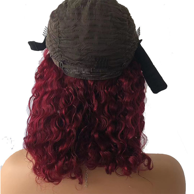 De 13*4 Transparante Braziliaanse kant Front Diepe Wave Mensenhaar Peruken Met Volle Kuticula