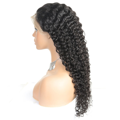 De 13*4 Transparante Braziliaanse kant Front Diepe Wave Mensenhaar Peruken Met Volle Kuticula
