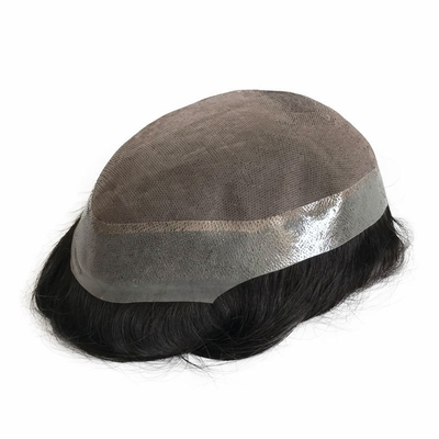 6 inch Ultra Hold Super Thin PU Skin Fine Mono Base Ondetecteerbaar Licht Remy Kort Mensenhaar Toupee