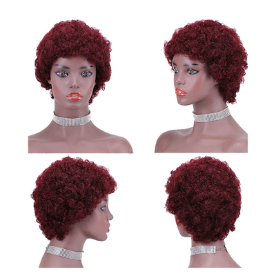Braziliaans haar Pixie kort gesneden maagdelijk haar pruiken voor zwarte vrouwen 100% top menselijk haar