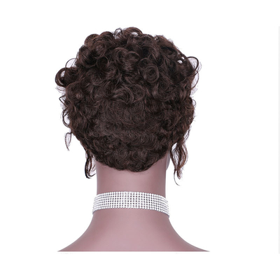 Remy Hair Braziliaanse haarkwaliteit machine gemaakt krullende voorgepluchte pruiken voor zwarte vrouwen