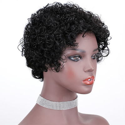 Klaar om te verzenden Pixie Cut Short Raw Indian Virgin Cuticle Aligned Hair Mensen haar pruiken
