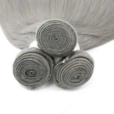 Indiase Virgin Raw Cuticle Aligned Grey Grade 10A Mensenhaarbundels uit India Verkoper