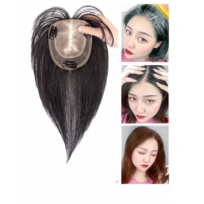 110% Densiteit zijden basis Toupee met knoppen Braziliaanse bruiloft bruidshaar accessoire
