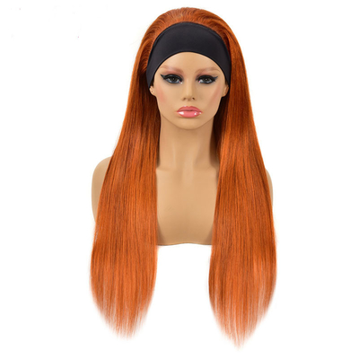 Ginger kleur hoofdband pruiken voor zwarte vrouwen snelle verzending bot recht menselijk haar