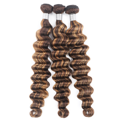 Raw Double Drawn Straight Human Hair Weft Bundles voor 2022 P4/27 Haarverlengingen