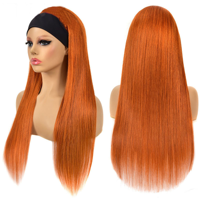 Ginger kleur hoofdband pruiken voor zwarte vrouwen snelle verzending bot recht menselijk haar