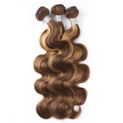 Raw Double Drawn Straight Human Hair Weft Bundles voor 2022 P4/27 Haarverlengingen