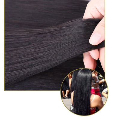 Top Mensenhaar Dames Donkerbruin Langgolfige Krullende Zilk Top Clip In Hair Toppers voor Vrouwen