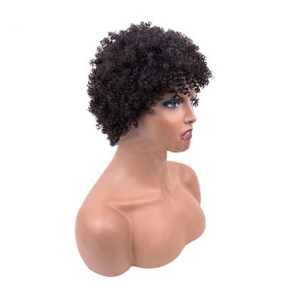 Zwitserse kant basismateriaal Pixie Cut Mensenhaar Peruken voor zwarte vrouwen Remy Hair Grade