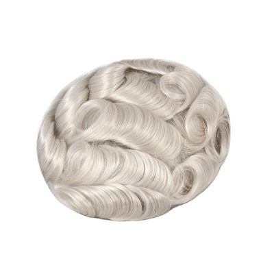 Rechter Toupee Design Russisch Handgebonden Full Scalp HD Lace Mensenhaarsysteem Peruk Maagdhaar